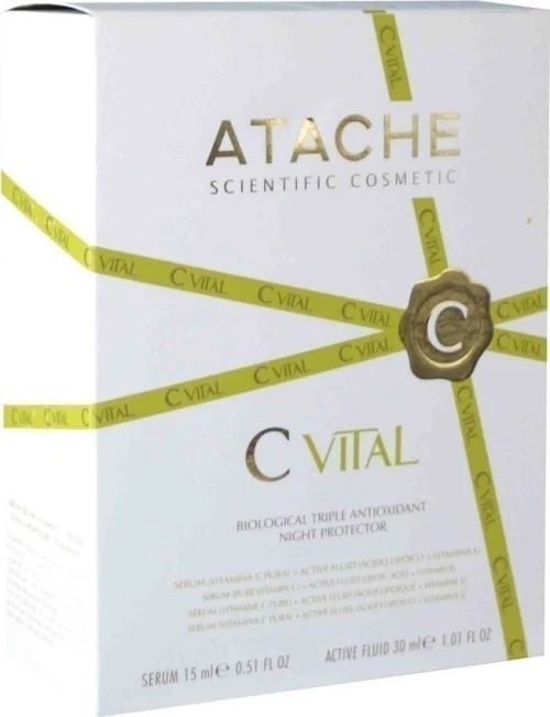Atache C-Vital Serum Αντιρυτιδικός Ορός 15ml & Active Fluid 30ml