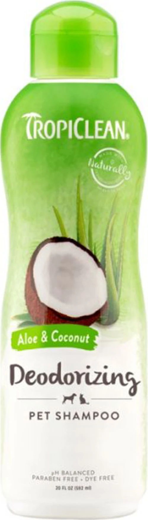 TropiClean Aloe +& Coconut Deodorizing Shampoo 592ml