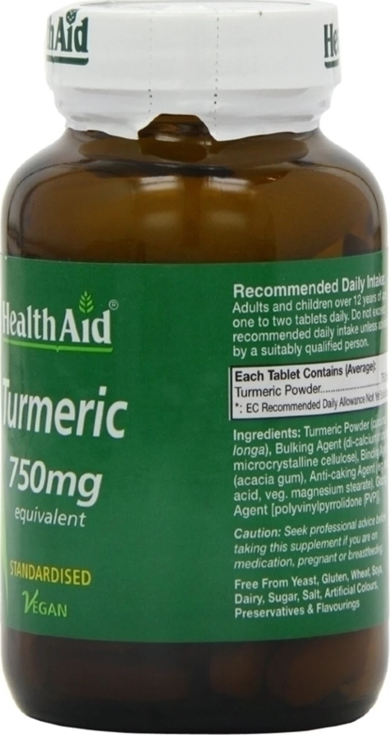 Health Aid Turmeric 750mg 60 ταμπλέτες