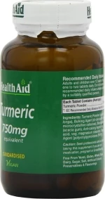 Health Aid Turmeric 750mg 60 ταμπλέτες