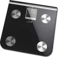 Life Shape Body Fat Scale,Black Glass Surface Life
