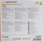 Ζυγαριά Μπάνιου Γυάλινη Yoga - Esperanza - Μαύρο - Ζυγαριές Μπάνιου