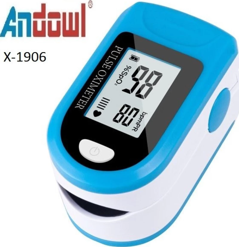 Andowl X-1906 Παλμικό Οξύμετρο Δαχτύλου Λευκό-Γαλάζιο