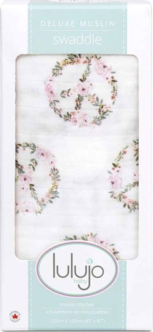Lulujo Πάνα Αγκαλιάς Peace Bamboo 120x120cm