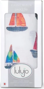 Lulujo Πάνα Αγκαλιάς Sailboats Bamboo 120x120cm