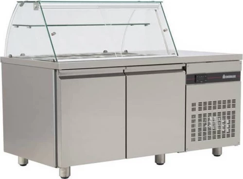 Ψυγείο σαλατών με βιτρίνα 136x70x130cm