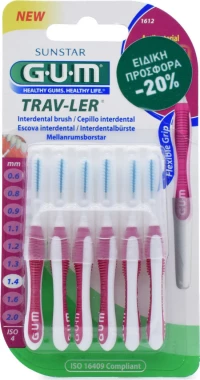 GUM Trav-Ler Fine Cylindrical 1.4mm 6τμχ