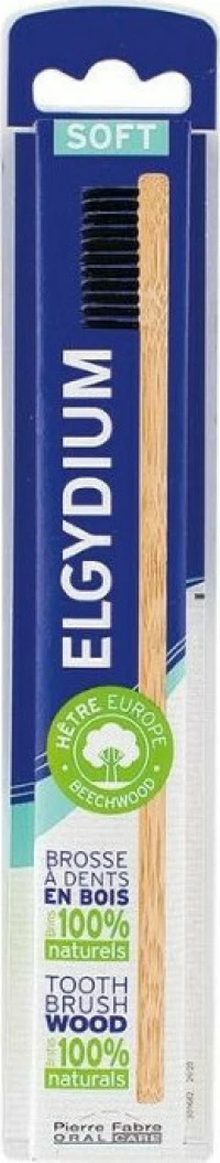 Elgydium Wood Toothbrush Black Hairs Soft