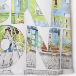 Mayoral παιδικό φόρεμα στάμπα πόλη λευκό 27-03983-065