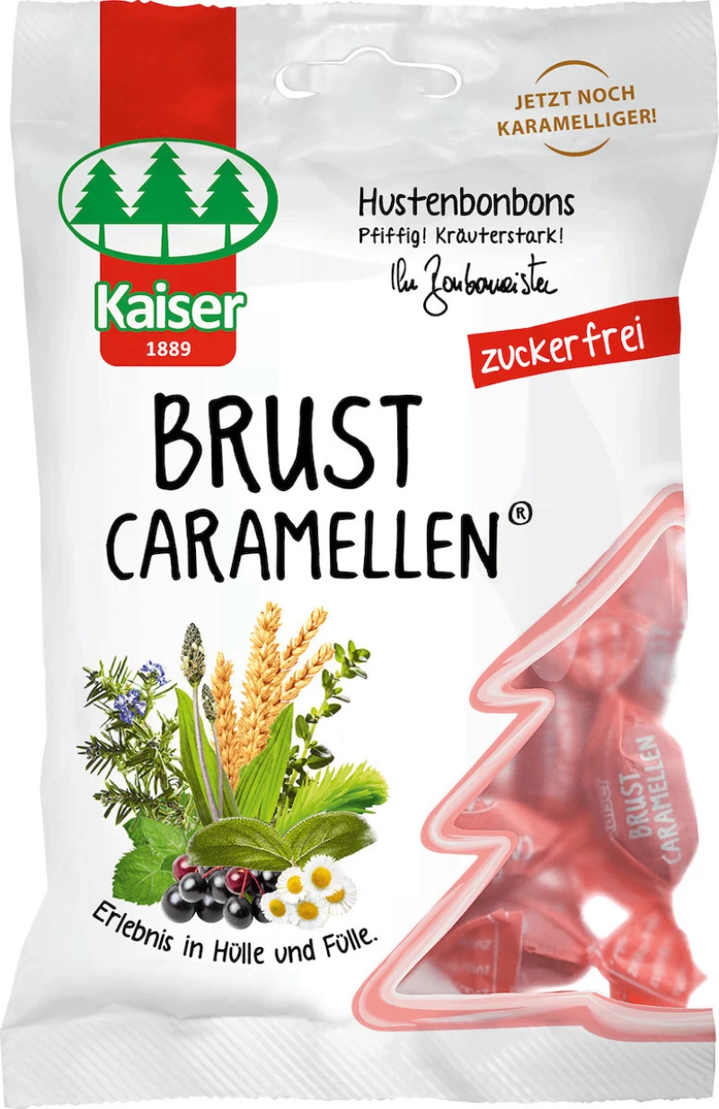 Kaiser 1889 Brust 15 Βότανα Καραμέλες για το Βήχα & τον Ερεθισμένο Λαιμό 60gr