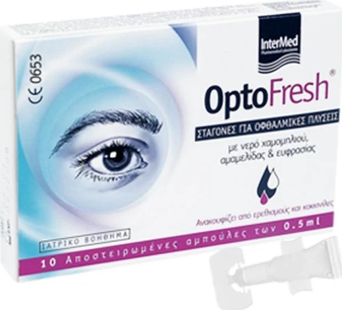 Intermed Optofresh Drops Σταγόνες για Οφθαλμικές Πλύσεις, 10 x 0,5ml