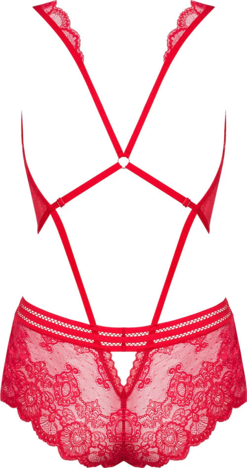 Obsessive 853-TED Sensual Teddy Red