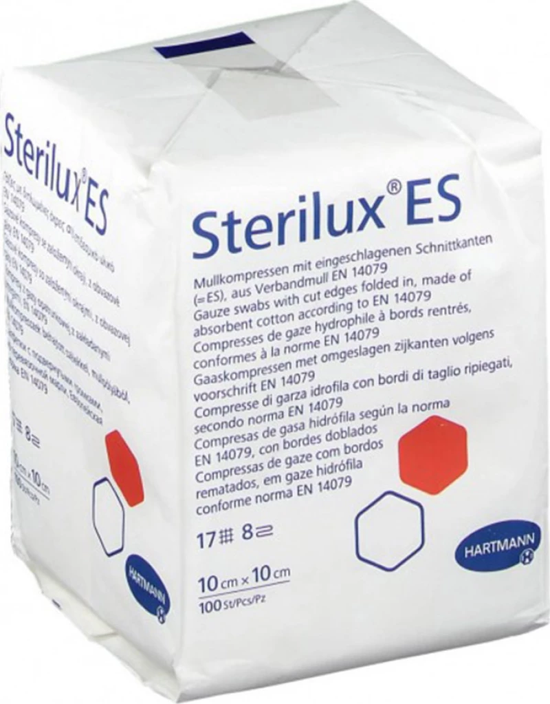 Hartmann Sterilux ES μη αποστειρωμένη 17 κλωστών, 8πλή 10x10cm 100τμχ
