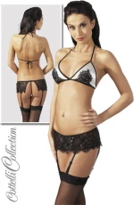 Cottelli Collection White / Black Suspender Set