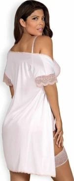 Obsessive Girlly Peignoir with Thong White