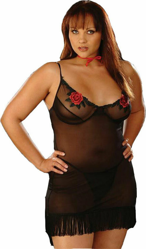 Dreamgirl DR3322 Babydoll με Κρόσια Μαύρο