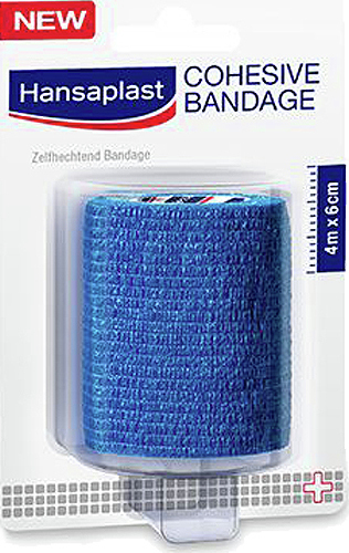 Hansaplast Cohesive Bandage 6cm x 4m Μπλε