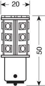 Lampa P21/5W Hyper-Led Power 81 12V 1τμχ