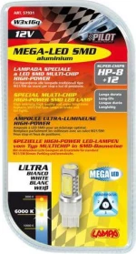 Lampa W21/5W Mega-Led Hi-Power 20 White 12V 1τμχ