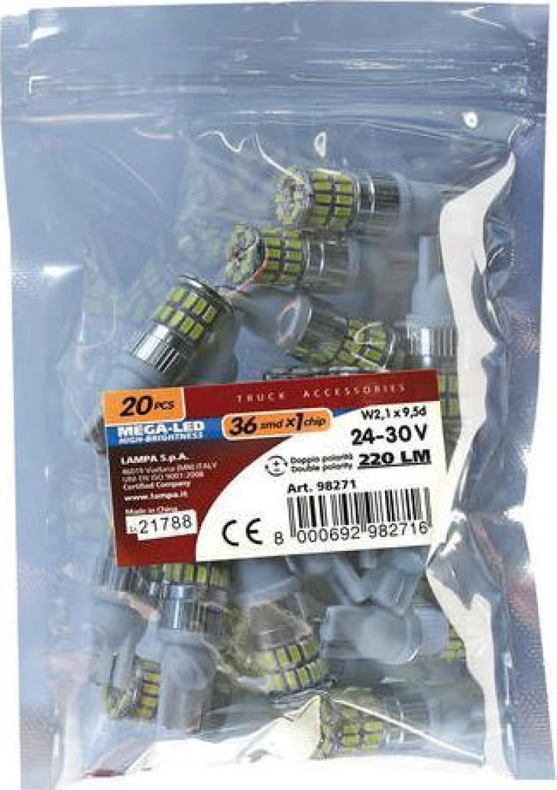 Lampa T10 Mega-Led Hi-Power 36 24V / 30V 20τμχ