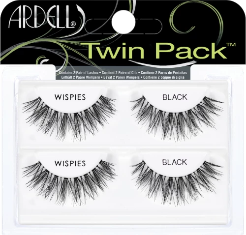 Ardell Twin Pack Lashes Wispies Black