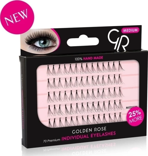 Golden Rose False Individual Eyelashes Medium