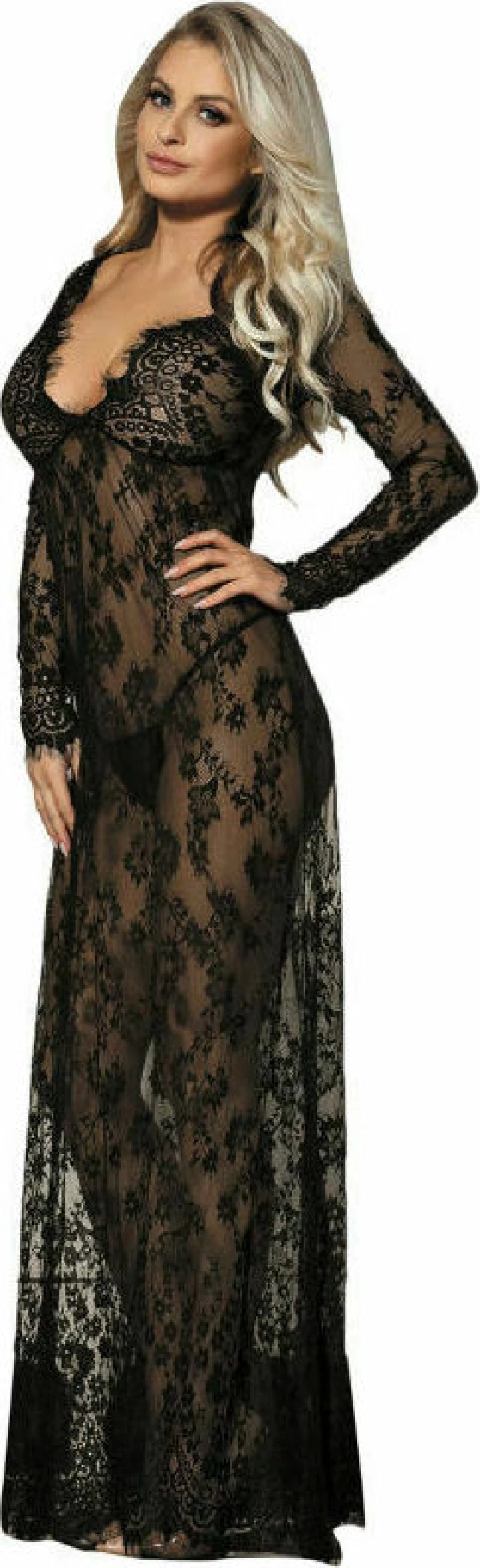 SUBBLIME LONG SLEEVE LONG DRESS