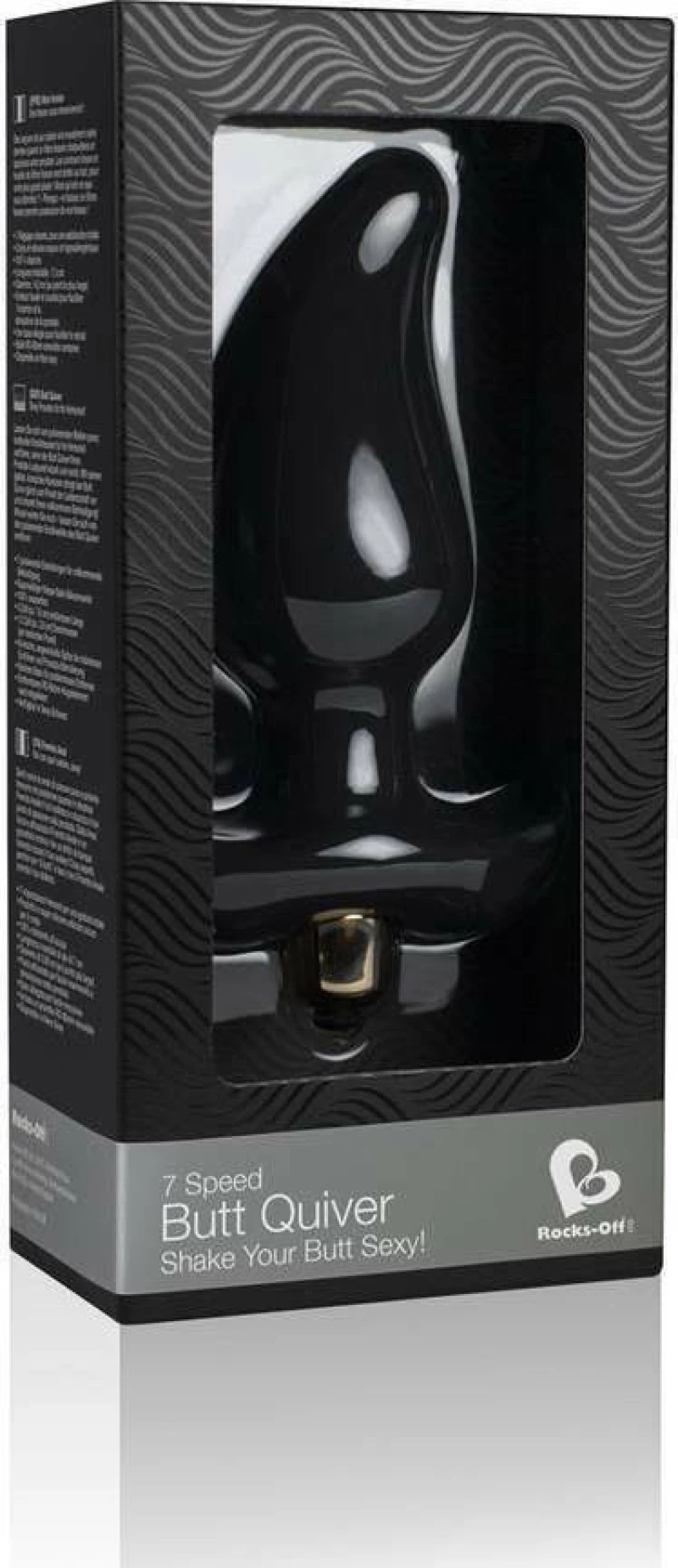 Rocks Off Butt Quiver Black 7.6cm
