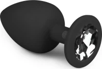 Easytoys Diamond Plug Large Black 10cm
