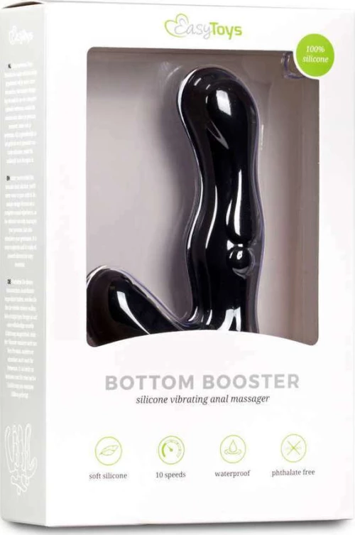 Easytoys Silicone Perineum Tickler Black 15cm