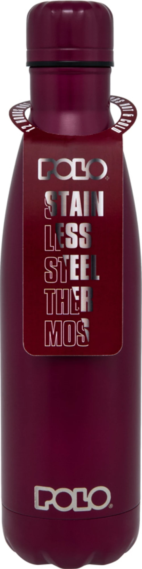 Polo Stainless Steel Θερμός Βυσσινί 0.5lt