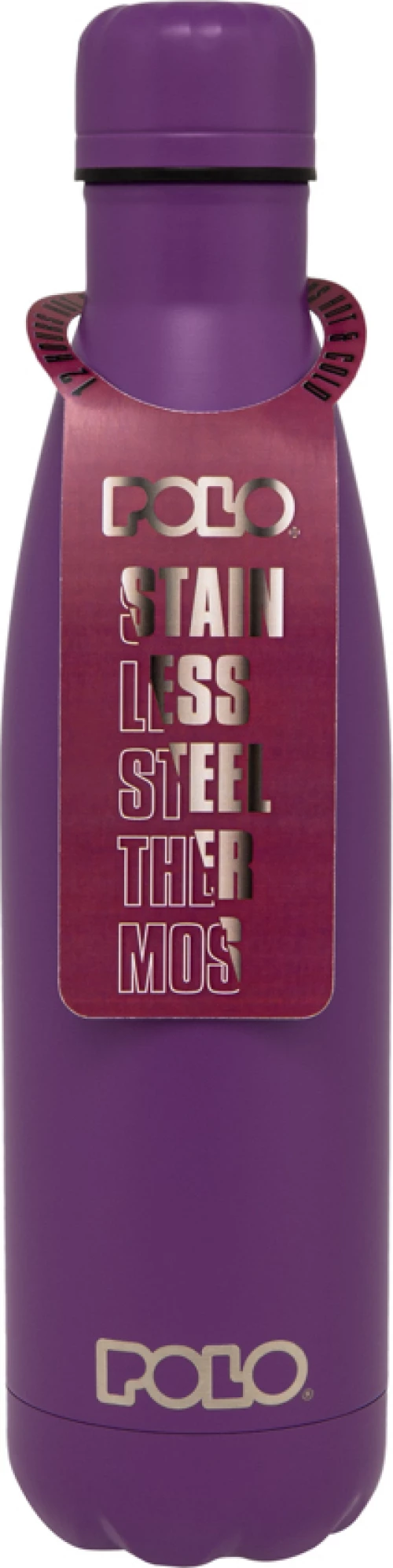 Polo Stainless Steel Θερμός Μωβ 0.5lt