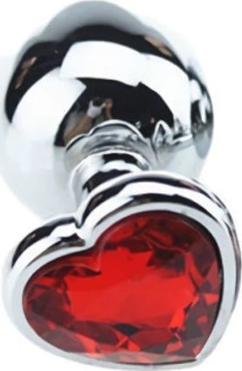 Heart jewel plug large (red)
