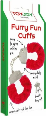 ToyJoy Furry Fun Cuffs Red