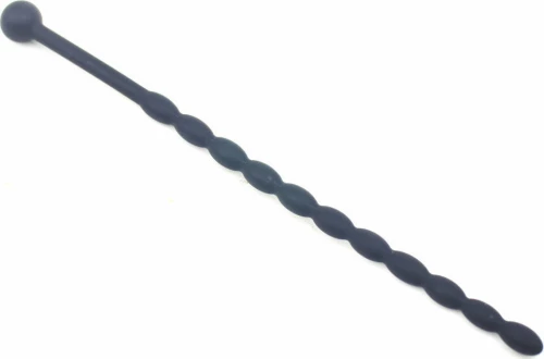 6″ Black Silicone Beaded Penis Sound