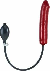 Inflatable Solid Dildo - Red S