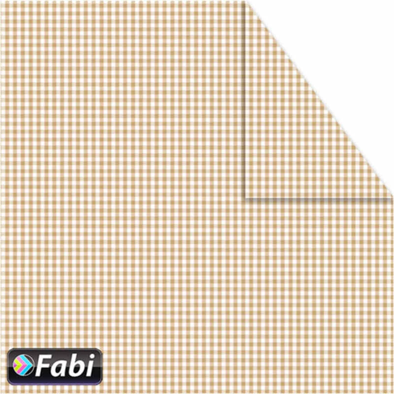 Fabi Χαρτόνι Ριγέ Διπλής Όψης 50x70cm 1τμχ Καρό Κραφτ Μίνι (1456055)