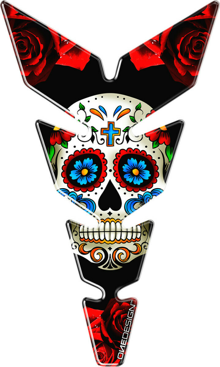 Αυτοκόλλητο Προστατευτικό Ρεζερβουάρ Onedesign Mexican Tattoo Skull
