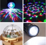 Επαναφορτιζόμενος LED Φακός με Disco Ball και Usb για Camping