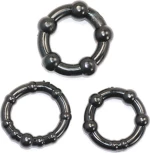 You2Toys Get Hard Cockrings Set Black
