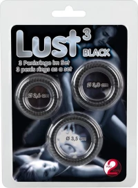 You2Toys Lust 3 Cockrings Set Black