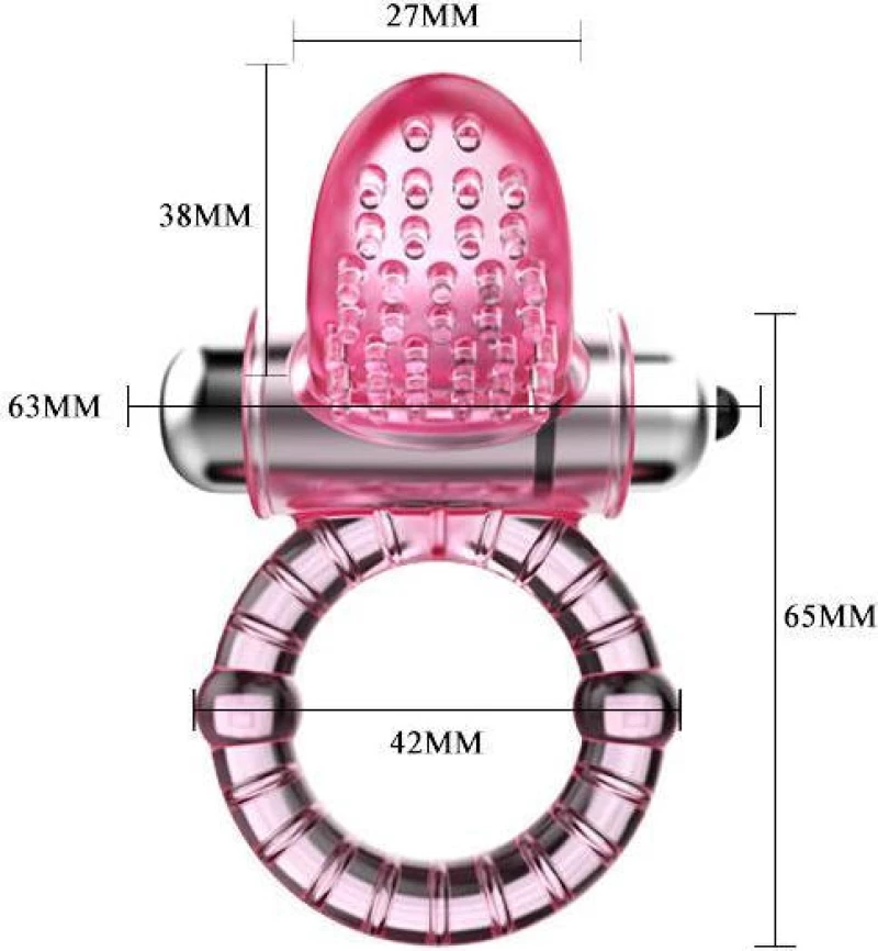 Baile Sweet Vibrating Ring 6.5cm Pink