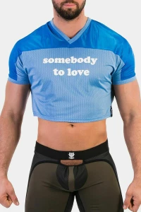 Crop Tee Somebody To Love - Blue