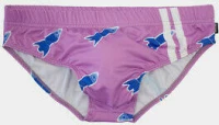 Space Rocket Swim Brief Pink