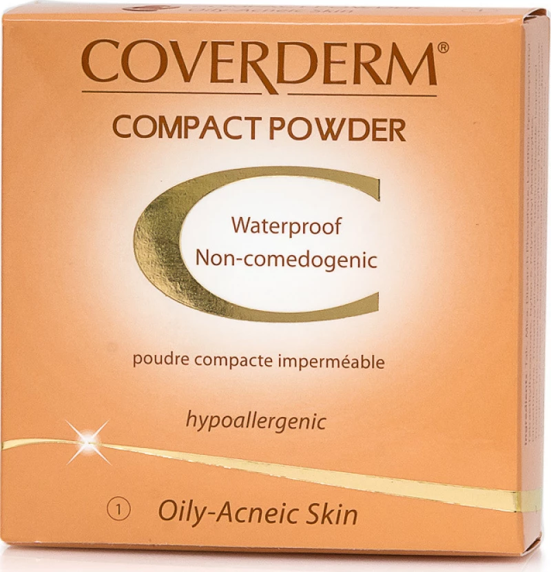 Coverderm Camouflage Compact Powder 01 Oily/Acneic Skin 10gr