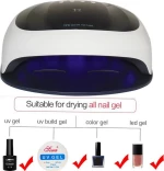 Φουρνάκι Νυχιών T2 White/Black UV/LED 72W