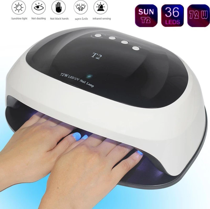 Φουρνάκι Νυχιών T2 White/Black UV/LED 72W