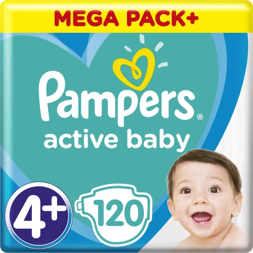 Pampers Active Baby No 4+ (10-15kg) Mega Pack 120τμχ
