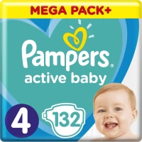 Pampers Active Baby Νο 4 (9-14kg) 132τμχ