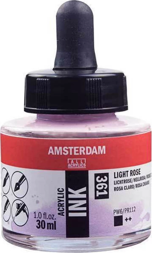 Royal Talens Amsterdam Acrylic Ink 30ml Light Rose 361